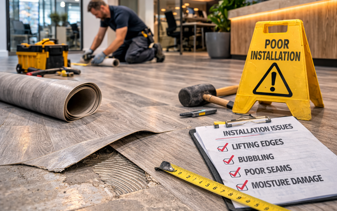 Common Problems with Poor Vinyl Floor Installation in Commercial Spaces